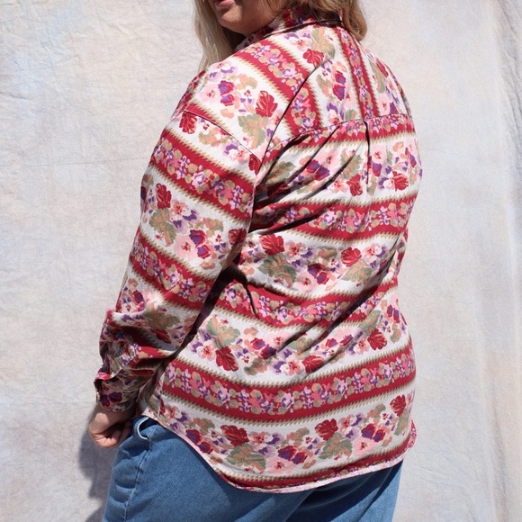 Pink Floral Button Up Shirt - Picture 4 of 9